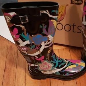 Sakroots Rain boot, Jewel Peace, Sz 8